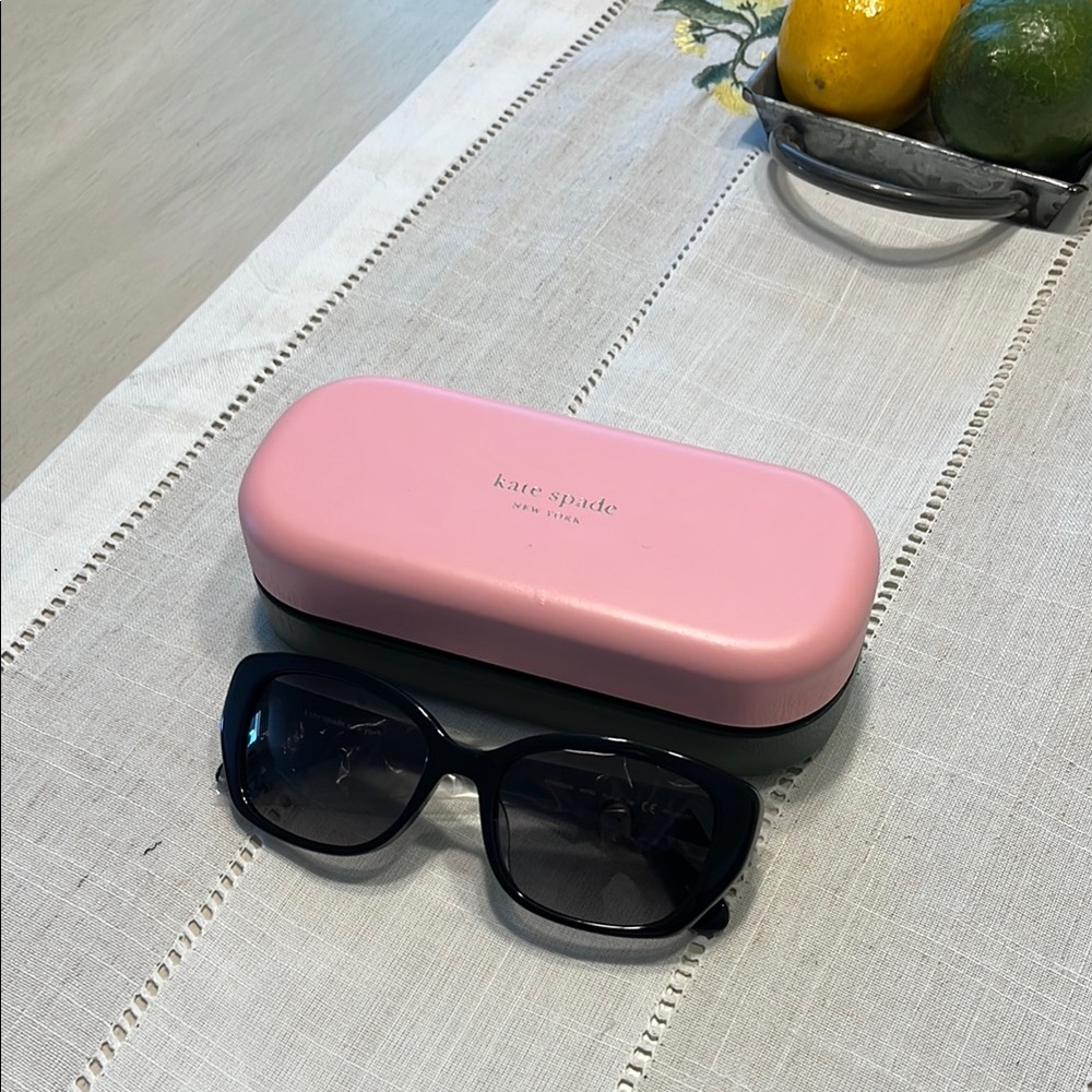 Kate Spade Pink Case with Black Sunglasses